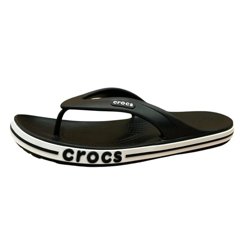 Crocs Men's Bayaband Flip Flop Sandals Size 11 Black Water Friendly Lightweight